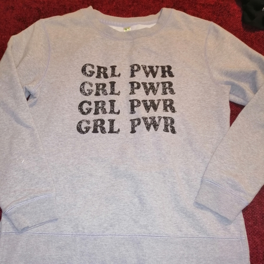Green tea brand girl power sweatshirt